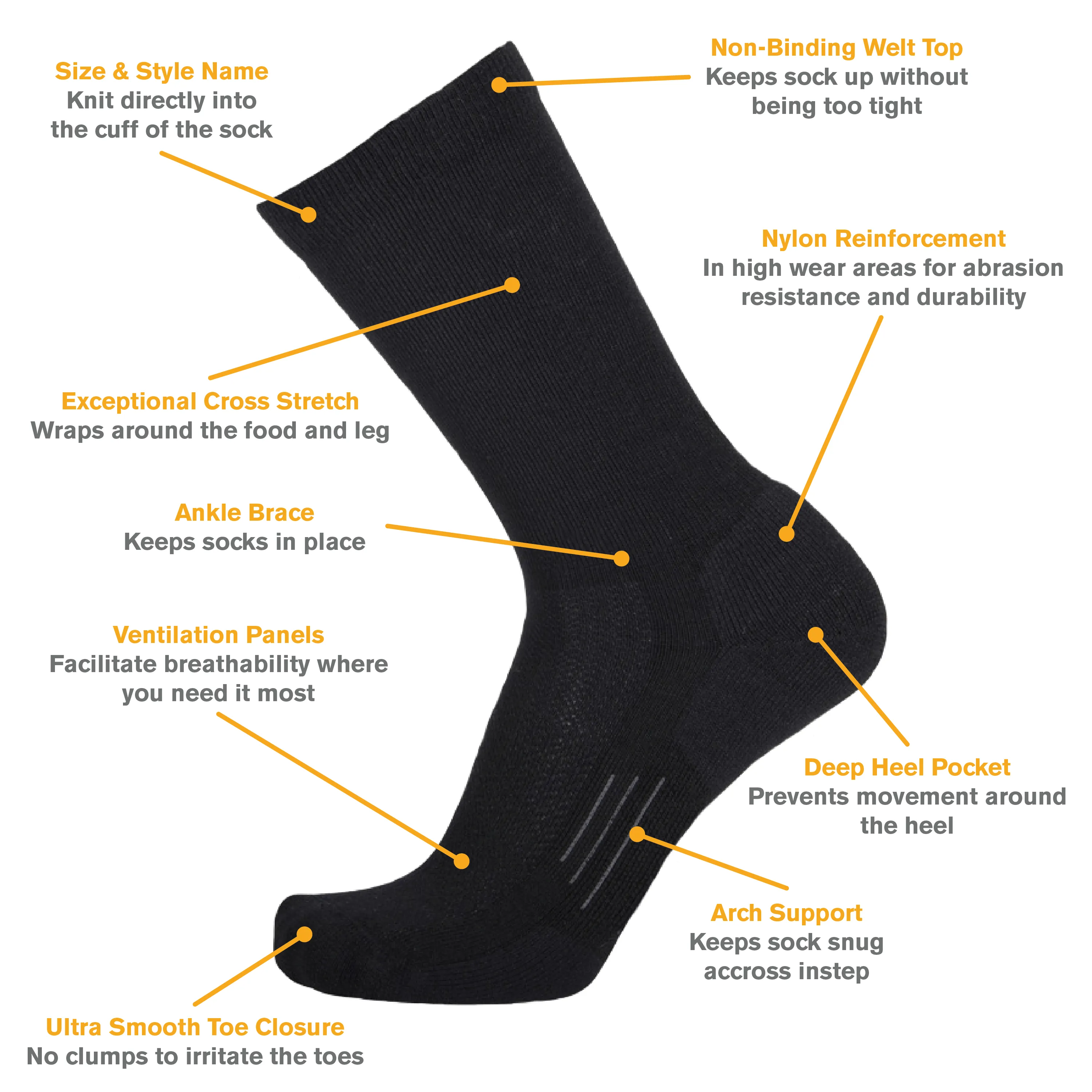 Point6 37.5 Trekking Heavy Crew Socks