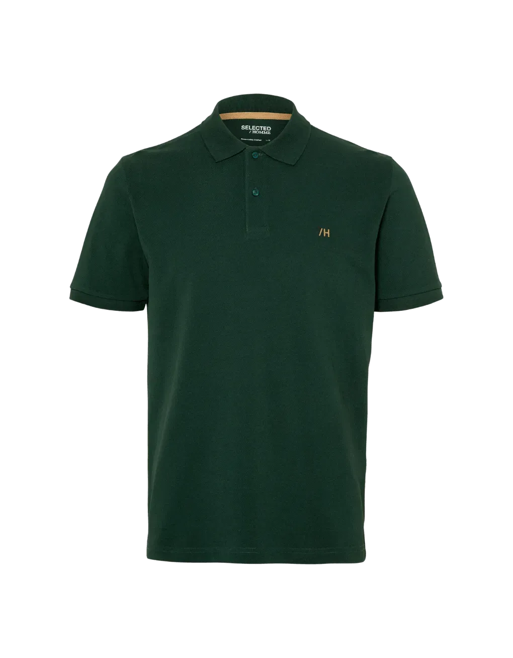 Polo Selected Manga Corta Dante Trekking Green