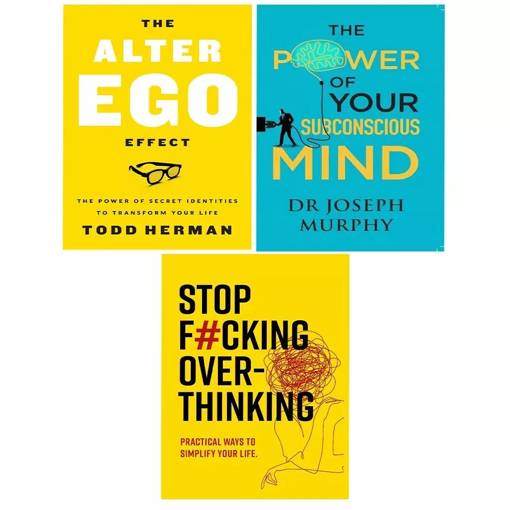 Power of Your Subconcious,Alter Ego Effect HB,Stop F cking Over-thinking 3 Books Set