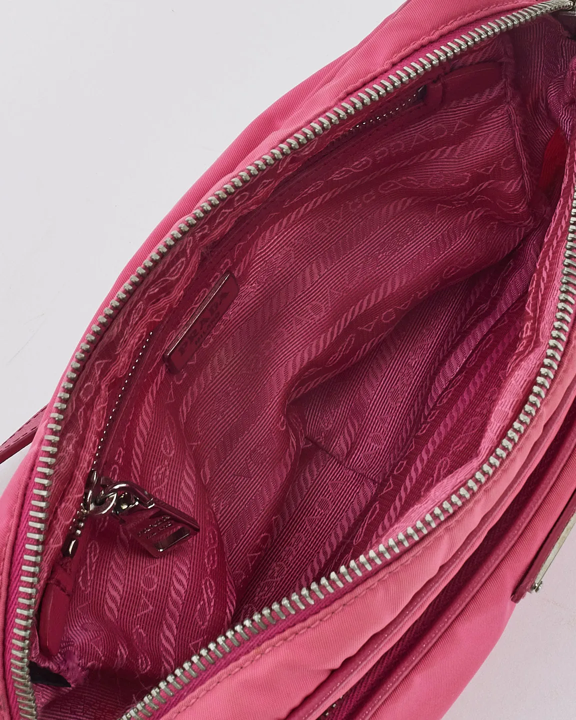 Prada Pink Nylon Crossbody Camera Bag