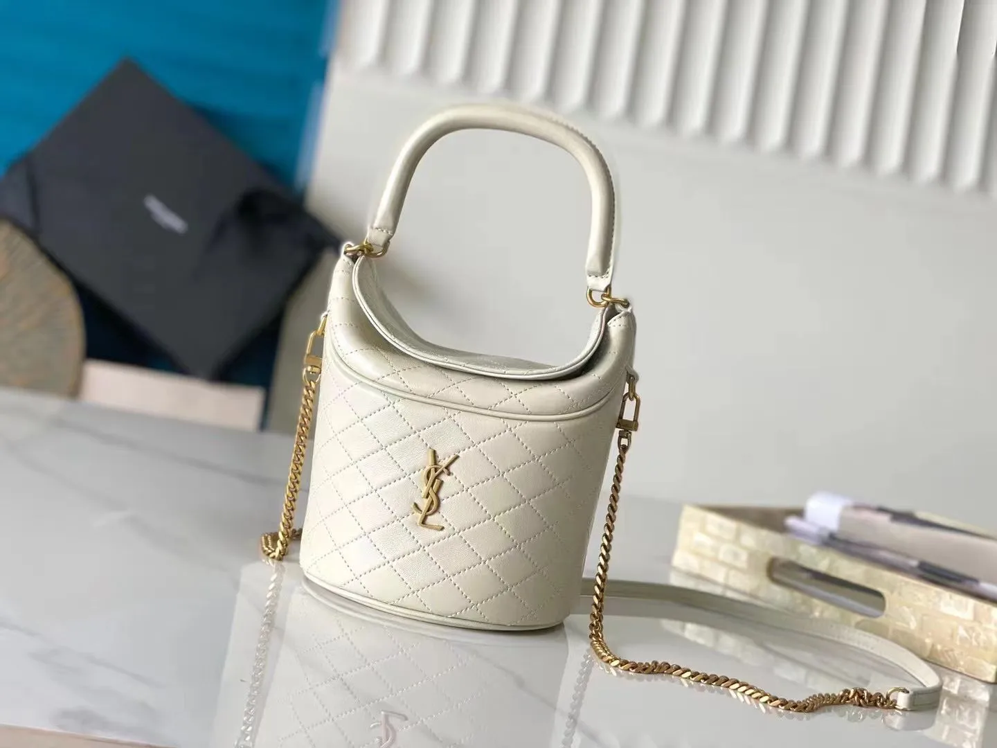 Premium  Black ‘Gaby’ Bucket Bag