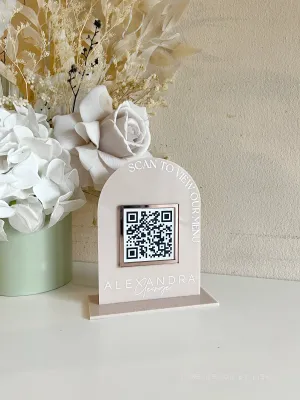 Printed Arch Menu QR Sign
