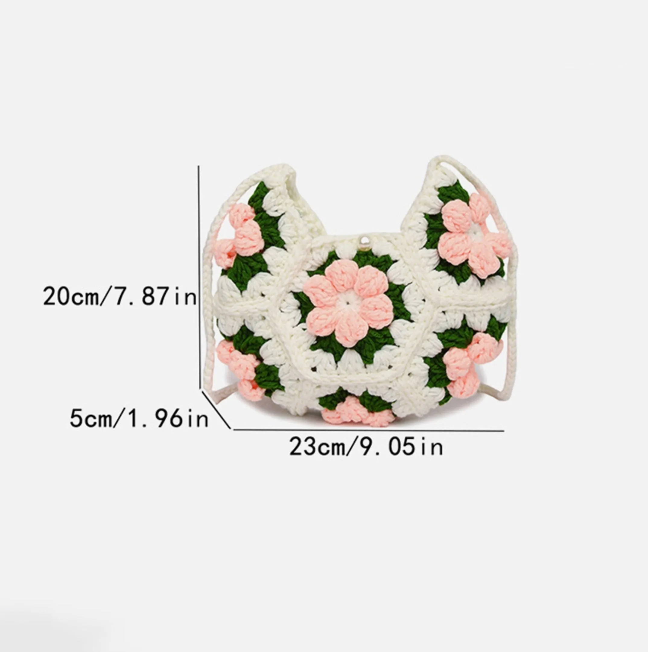 Puff Flower Crocheted Crossbody - Two Colors