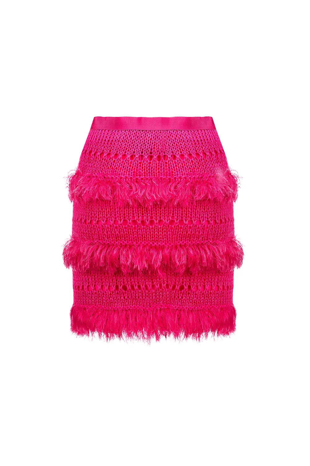 Purple Handmade Knit Skirt