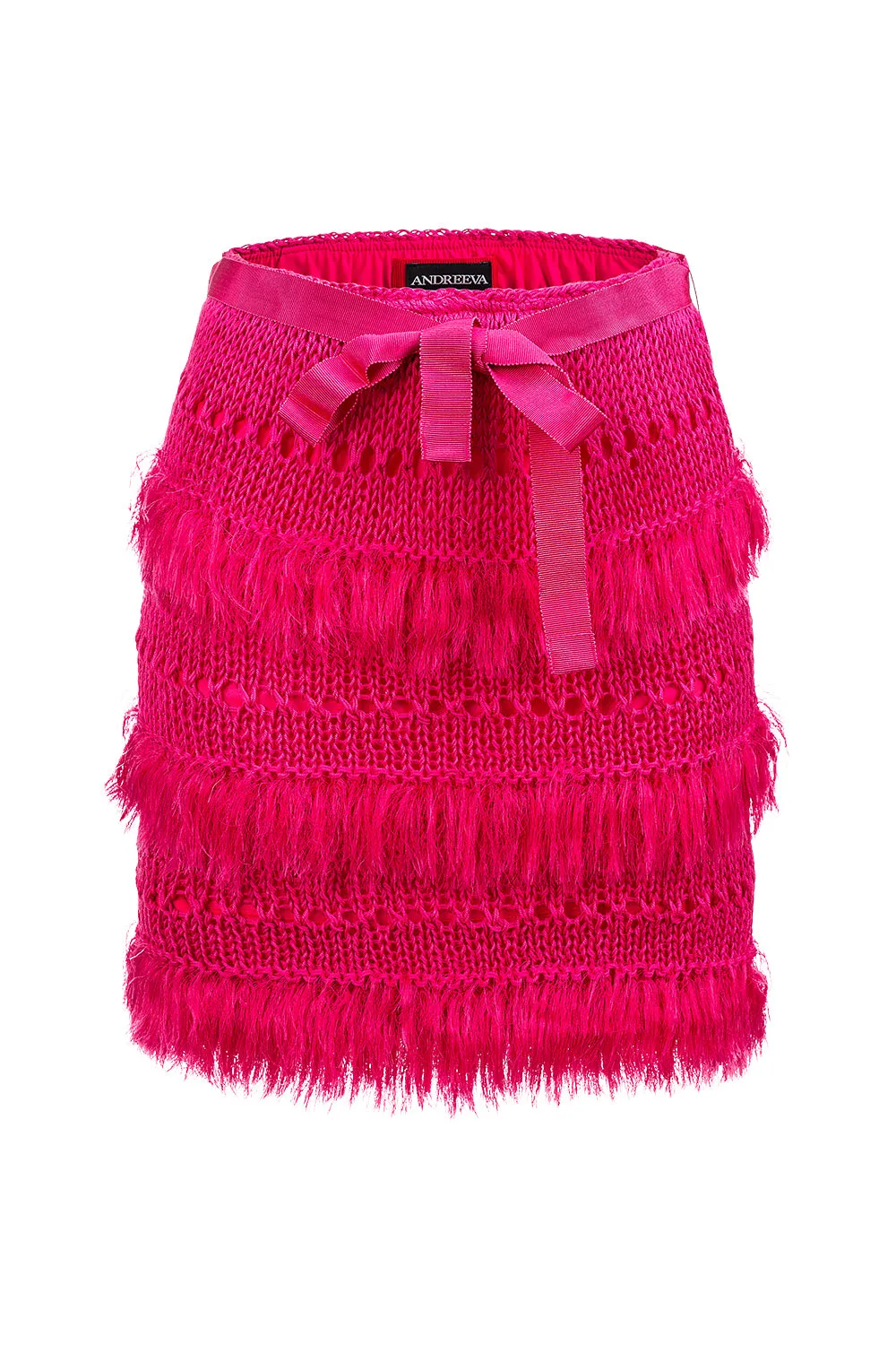 Purple Handmade Knit Skirt