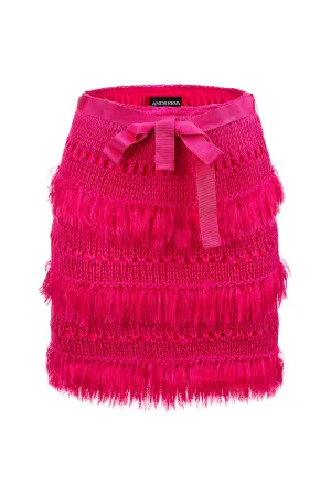 Purple Handmade Knit Skirt