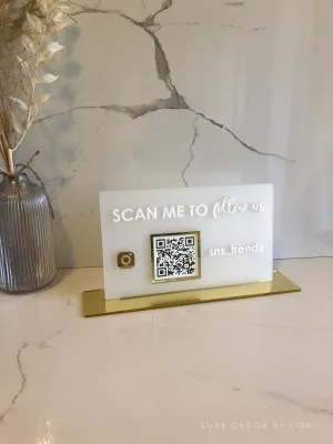 QR Code Sign - Horizontal Version