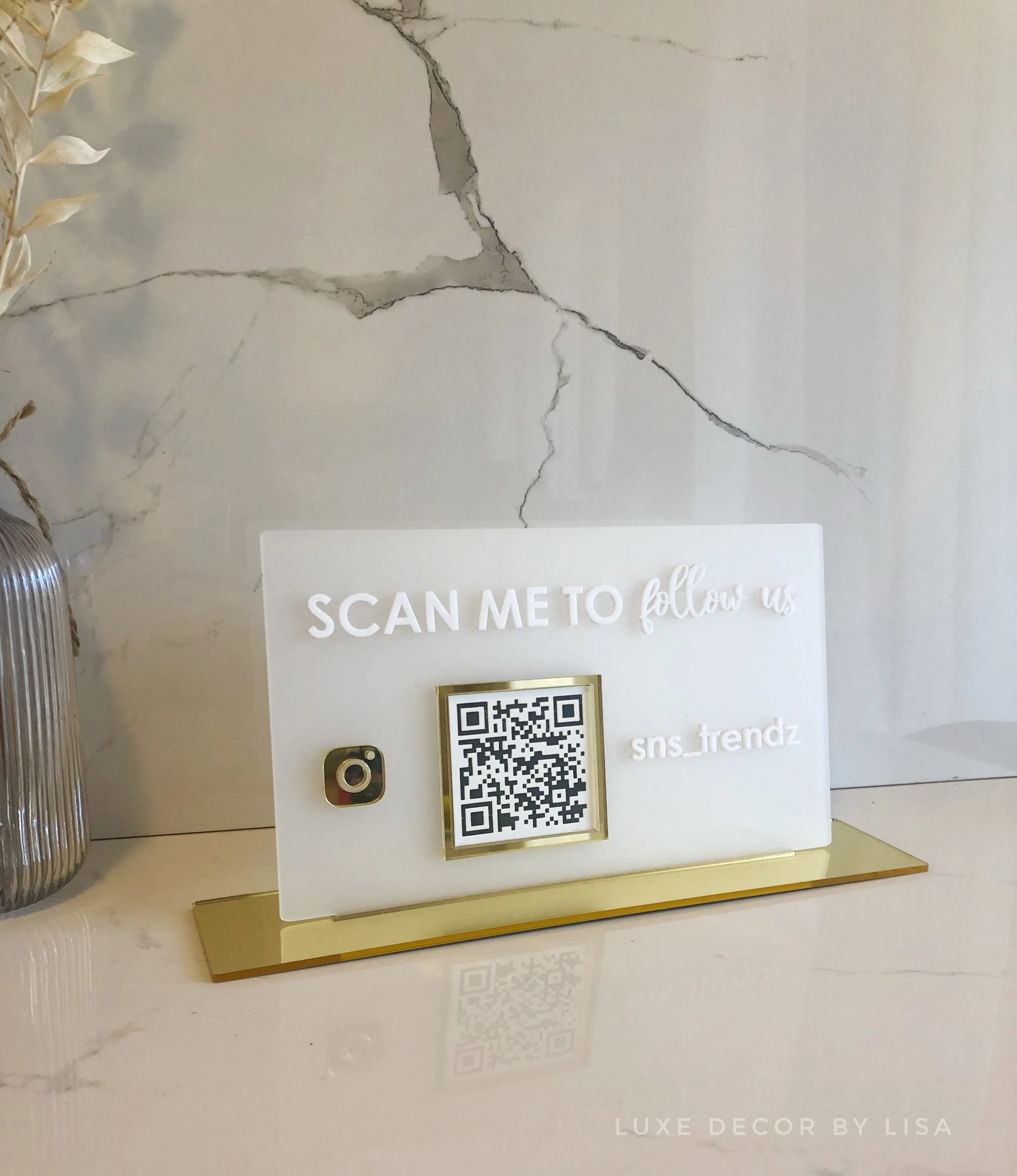 QR Code Sign - Horizontal Version