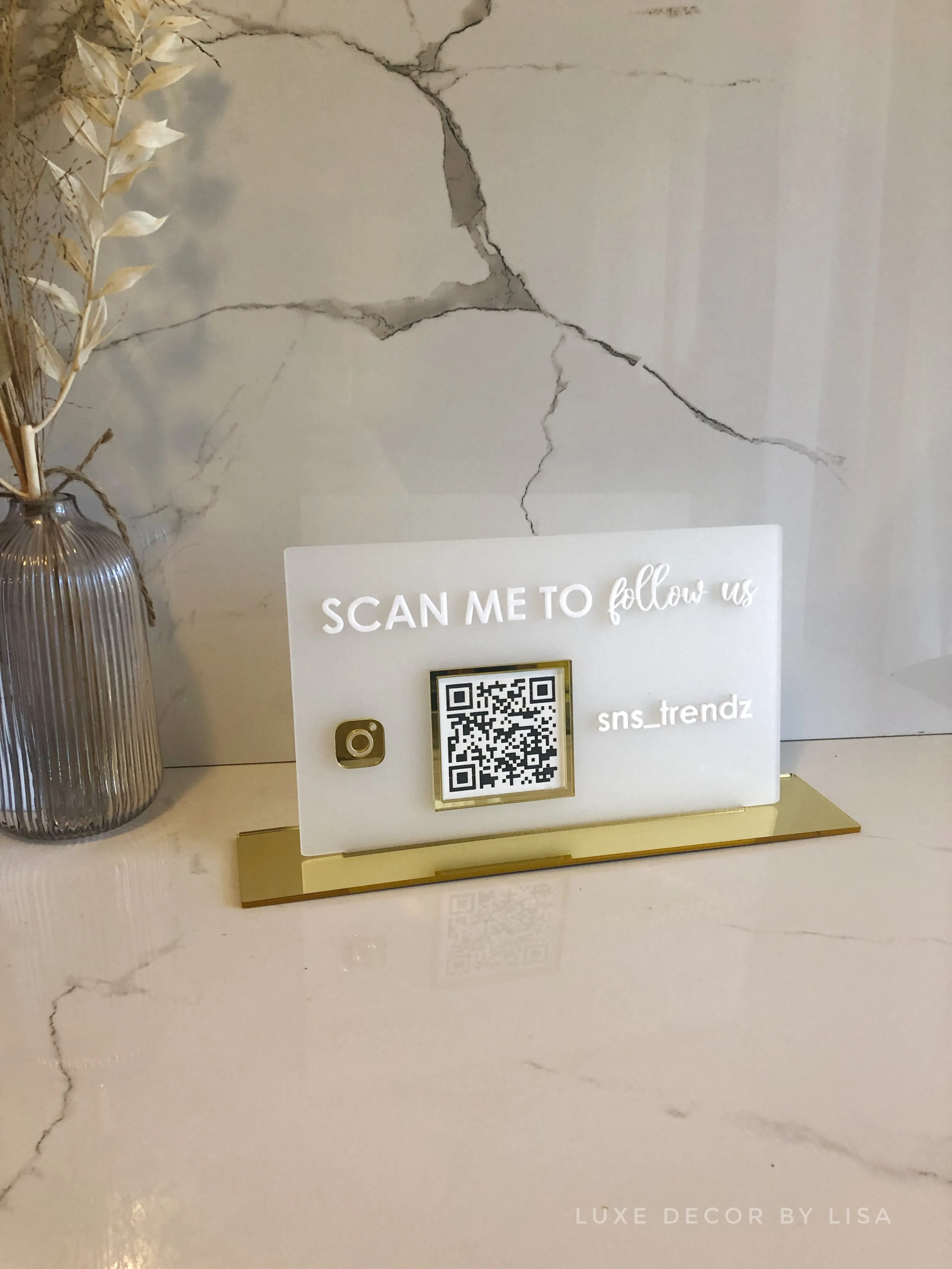 QR Code Sign - Horizontal Version