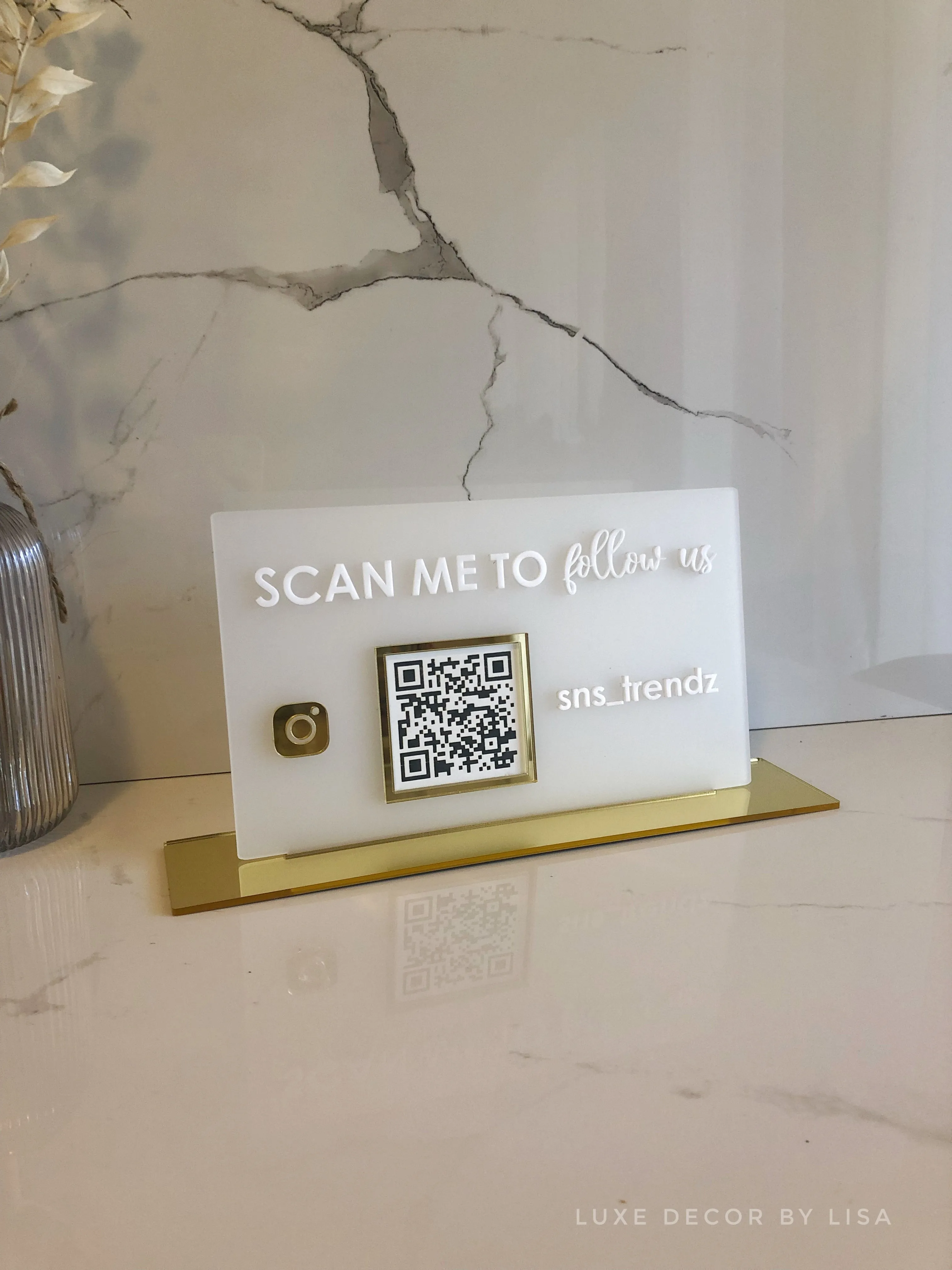 QR Code Sign - Horizontal Version