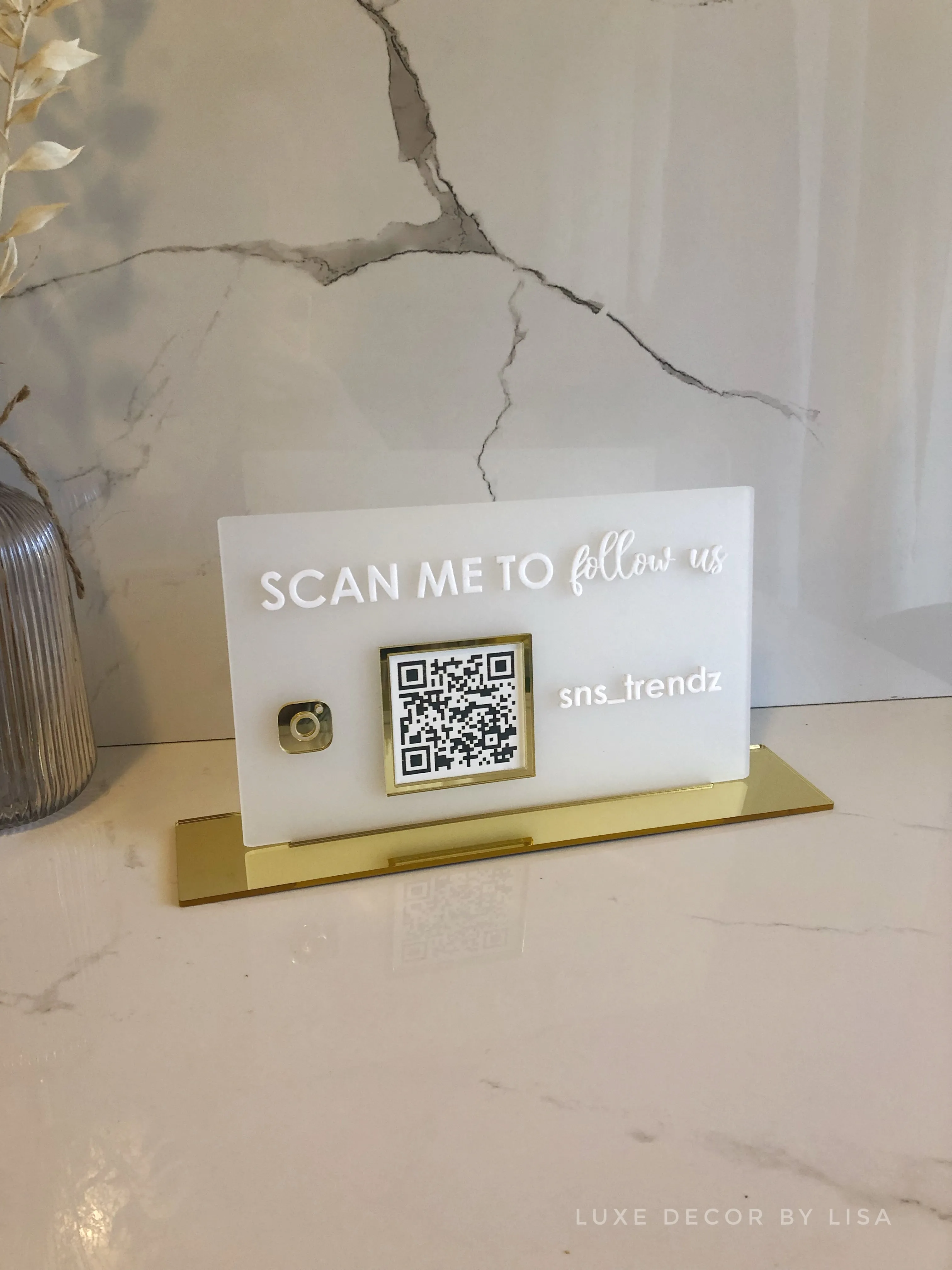 QR Code Sign - Horizontal Version