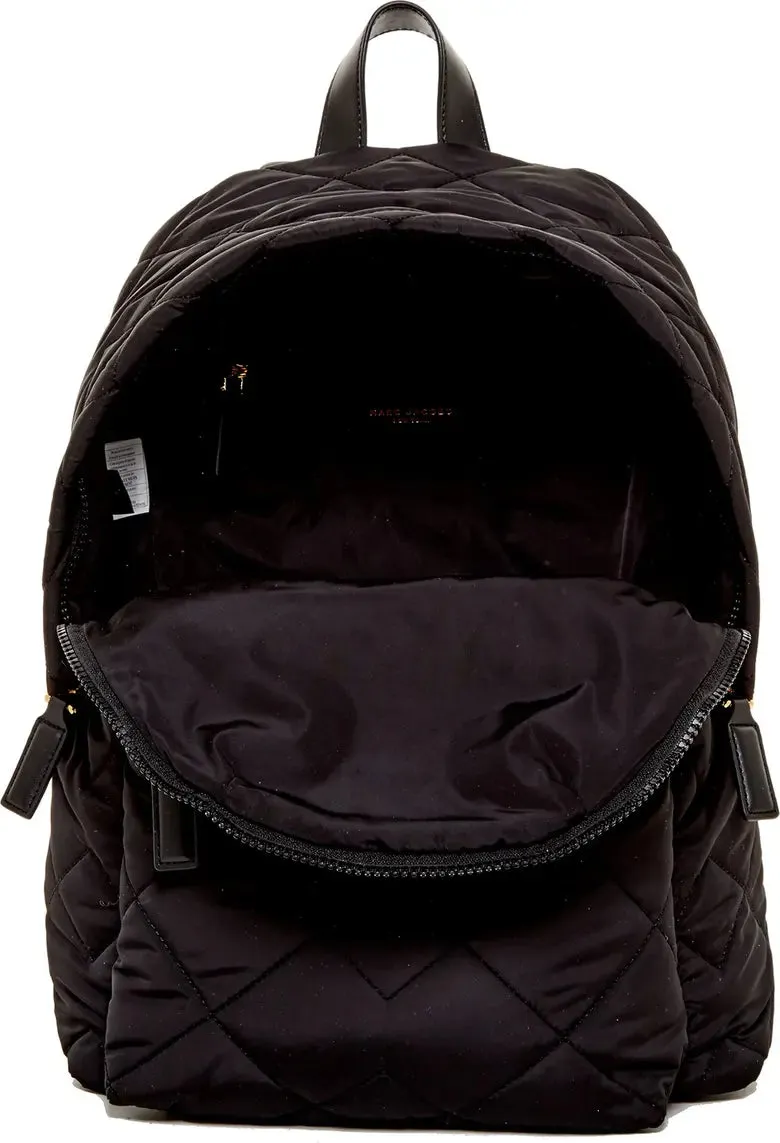 Quilted Nylon School Backpack