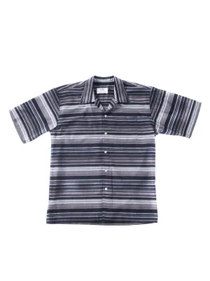 Qutn Weekend Shirt Black Grey Stripe