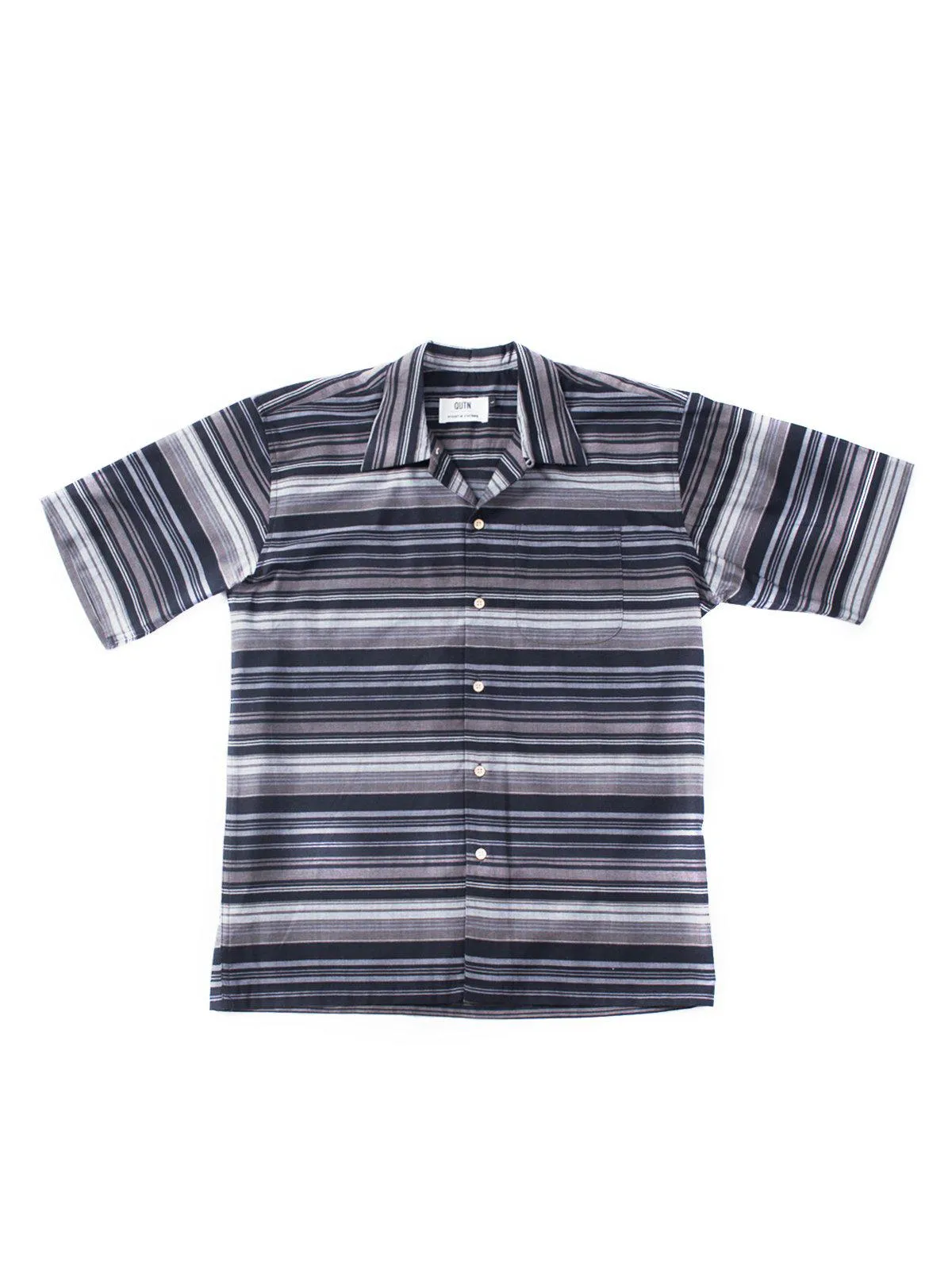 Qutn Weekend Shirt Black Grey Stripe