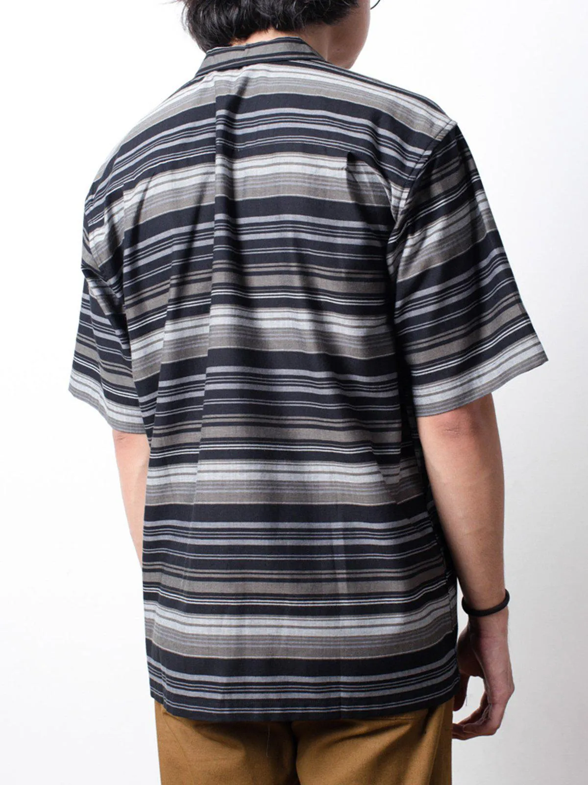 Qutn Weekend Shirt Black Grey Stripe