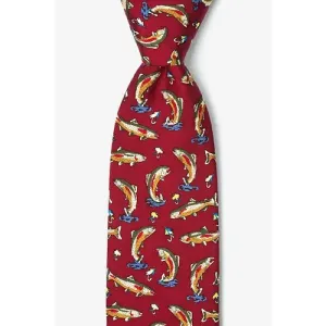 Rainbow Trout Silk Necktie