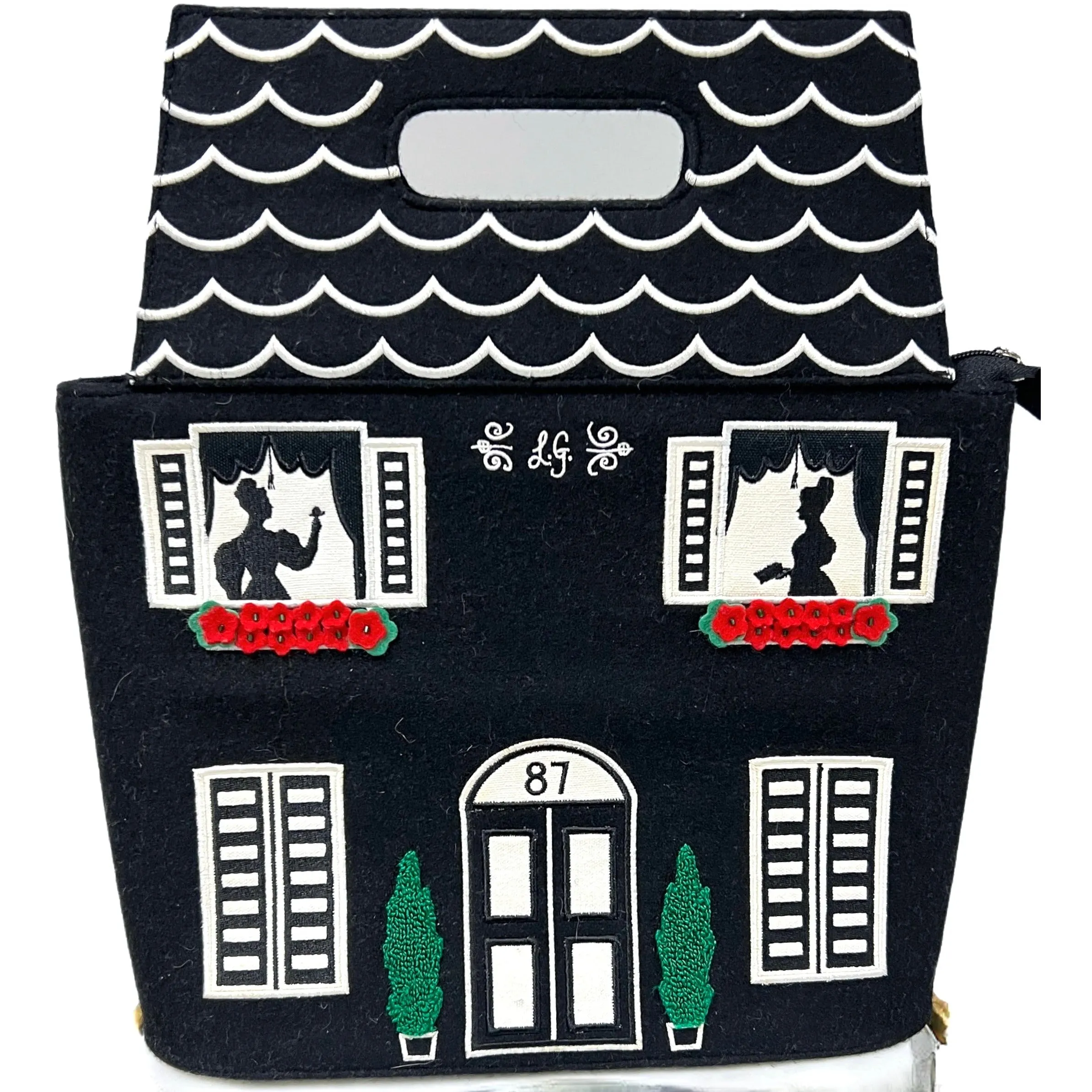 RARE Lulu Guinness Vintage Tote Bag '' Mansion 87 '' 563-096-010 w/Dustbag
