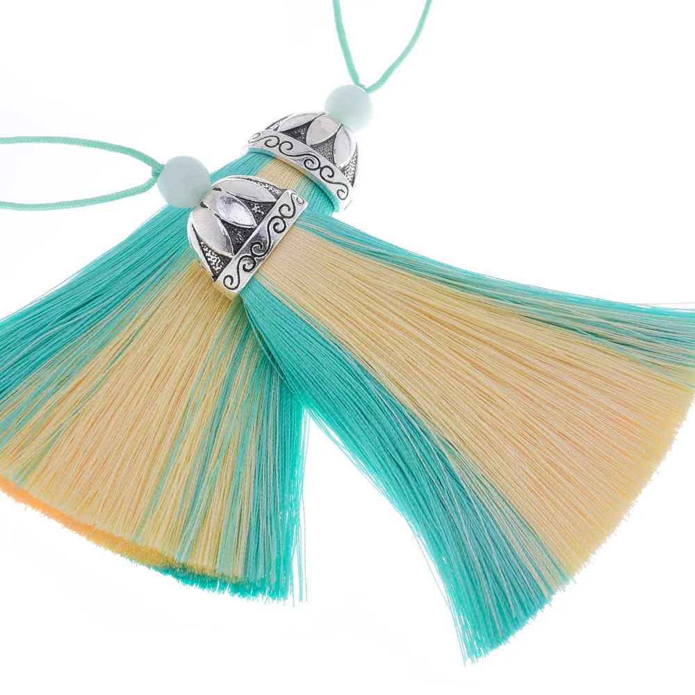 Rayon Tassel with Cap silk tassel earring tassel Handmade Tassels for pendant Keychain Handbag 2pcs 10190855