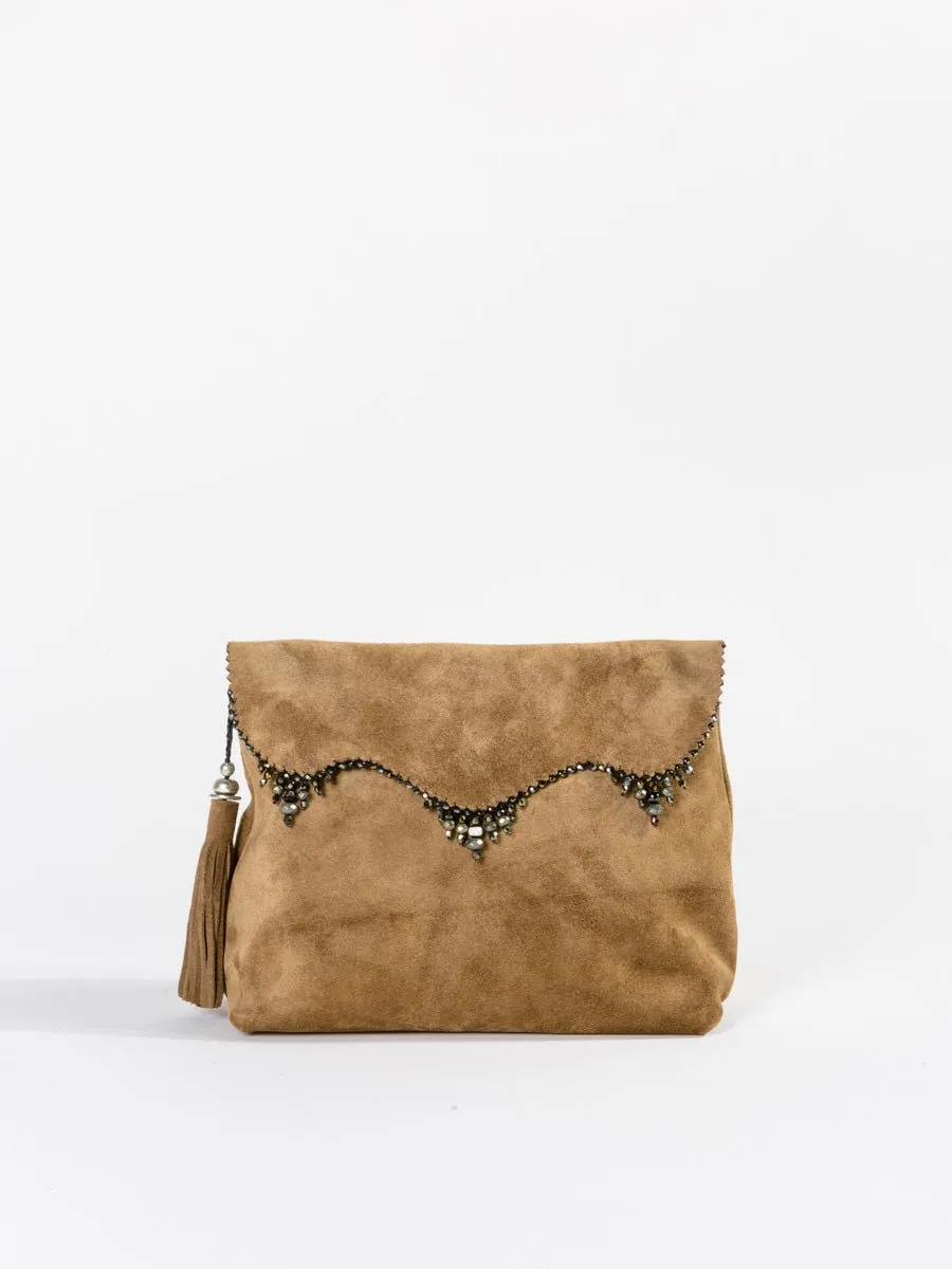 reversible crossbody bag - cognac/black