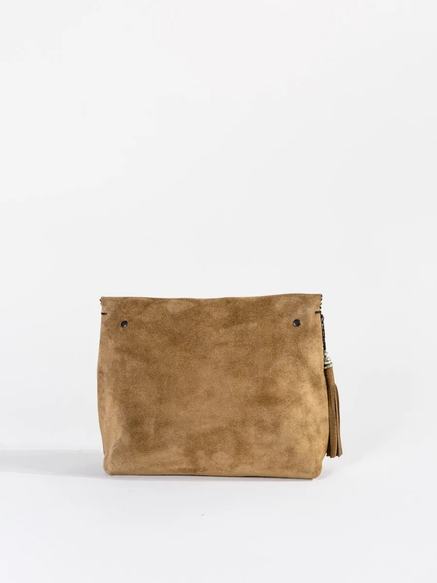reversible crossbody bag - cognac/black