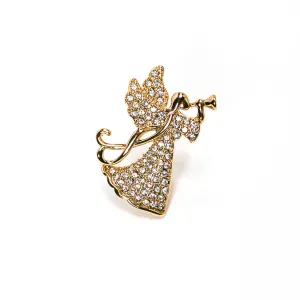 Rhinestone Angel Brooch by Monet