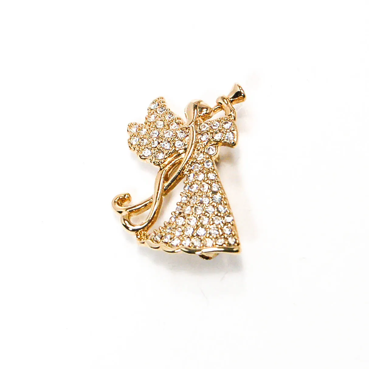Rhinestone Angel Brooch by Monet