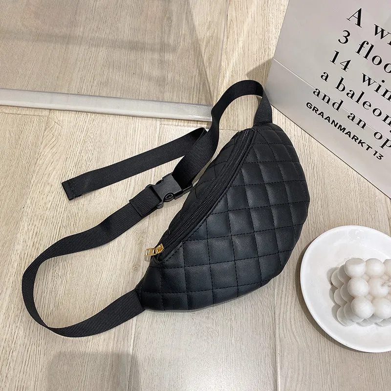 Rhombus Shoulder Bag Women's Leather Small Satchel