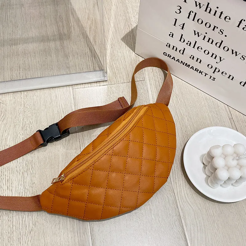 Rhombus Shoulder Bag Women's Leather Small Satchel