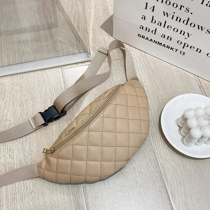 Rhombus Shoulder Bag Women's Leather Small Satchel