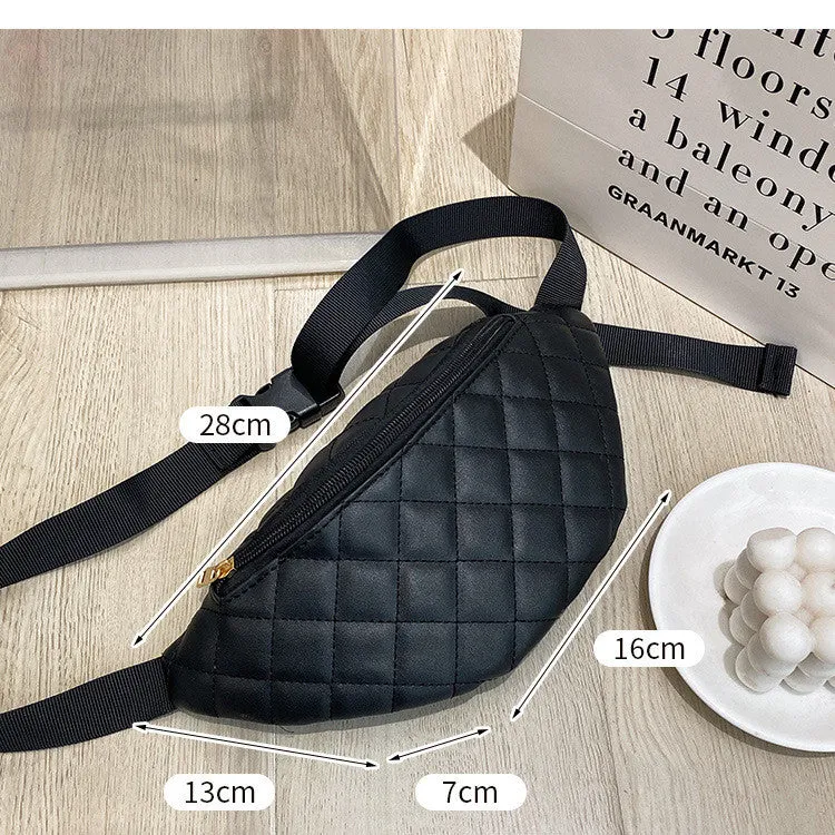 Rhombus Shoulder Bag Women's Leather Small Satchel