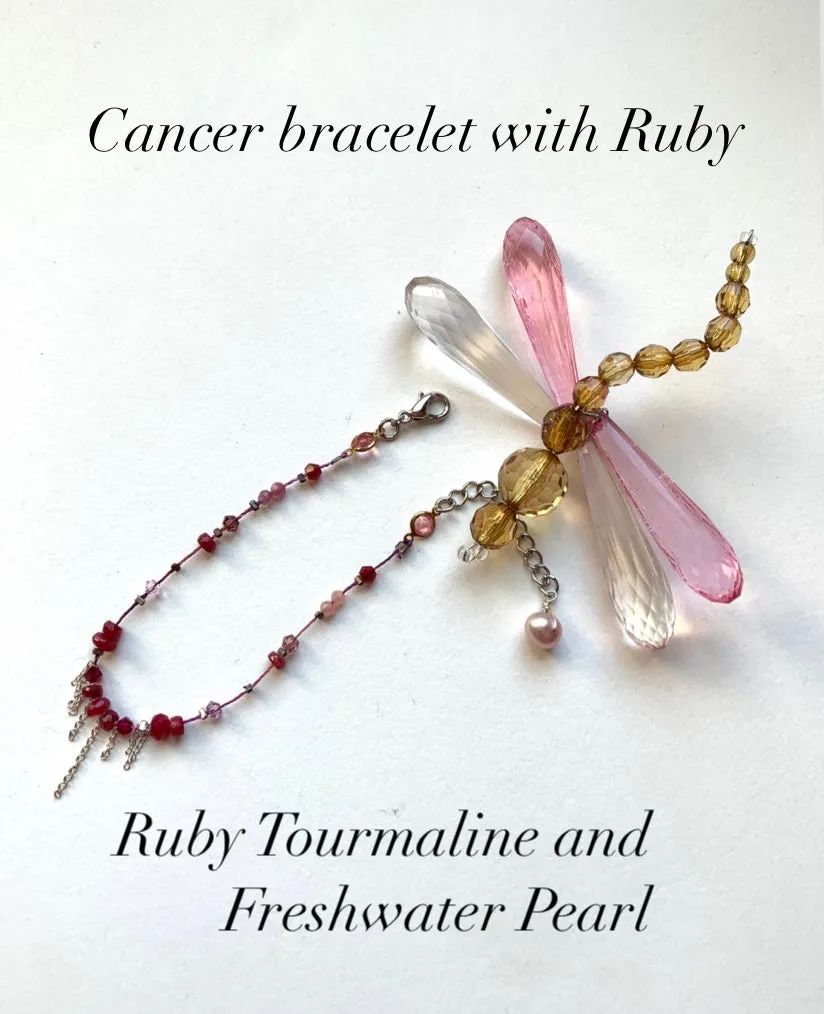 Ruby Bracelet with Pearl