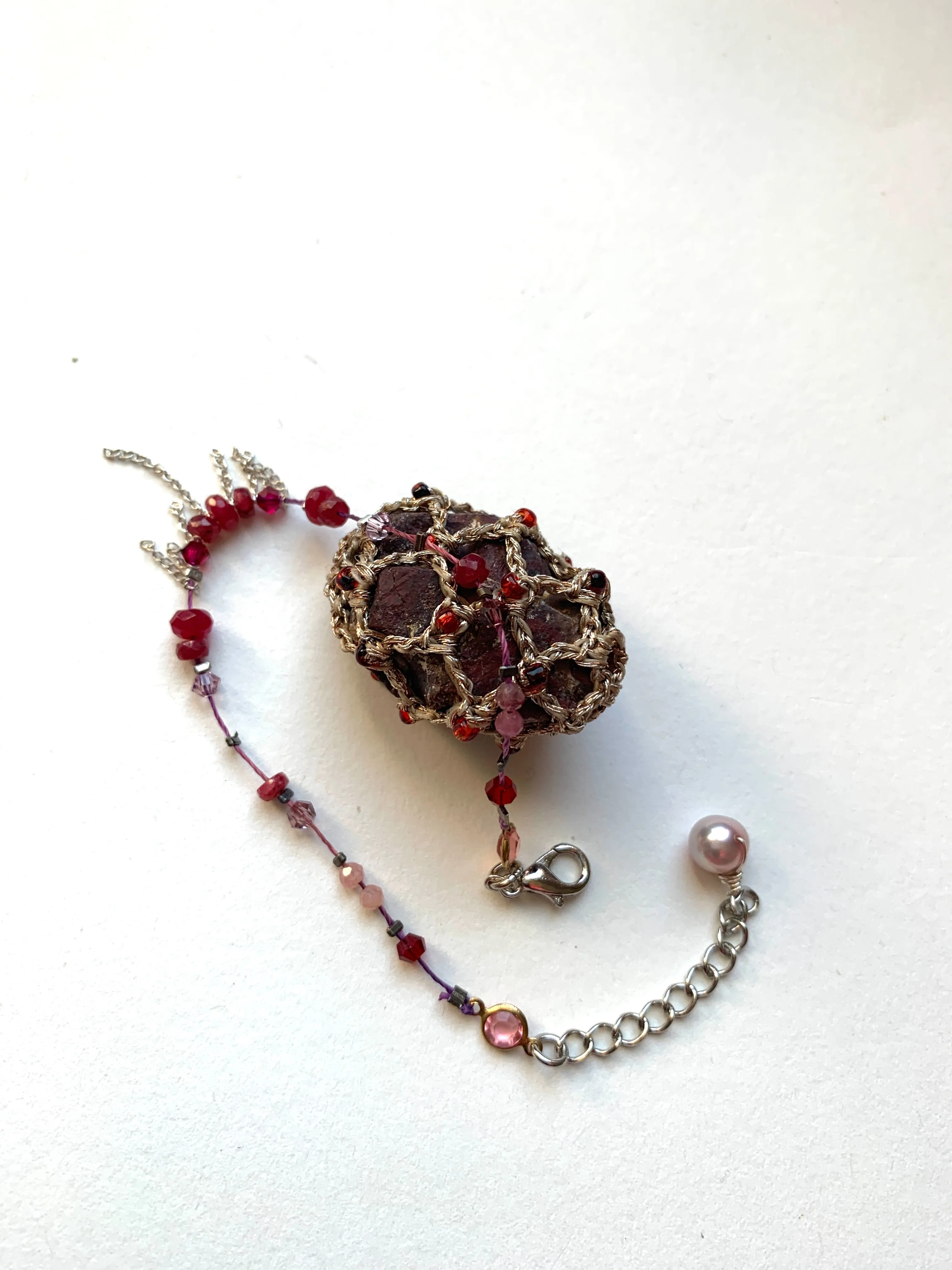 Ruby Bracelet with Pearl