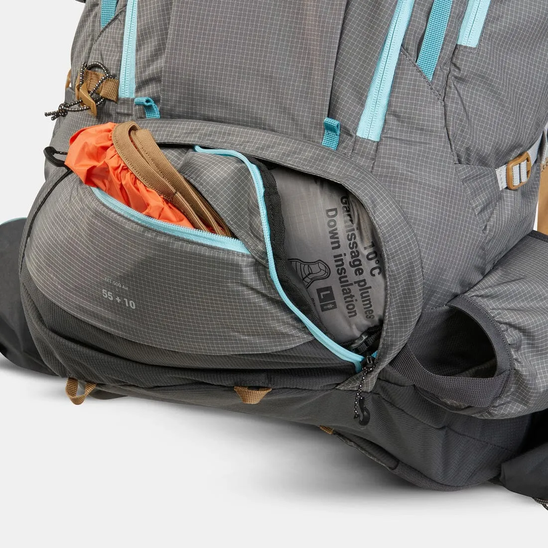 Sac à dos de trekking femme 55 10 l - mt500 air
