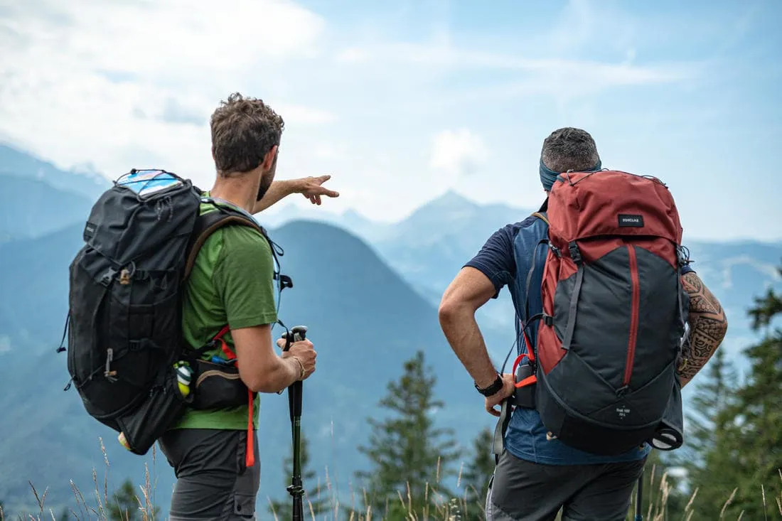 Sac à dos de trekking homme 50 l - mt100 easyfit