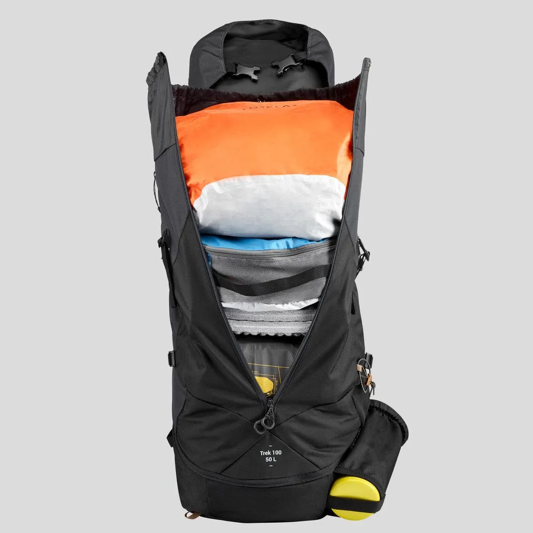 Sac à dos de trekking homme 50 l - mt100 easyfit