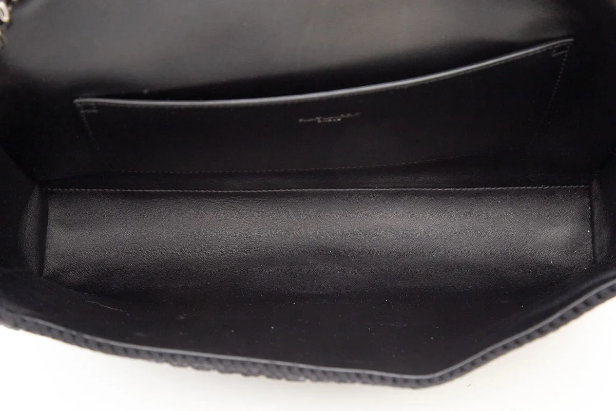 Saint Laurent Black Suede Kate Handbag with Tassel Detail
