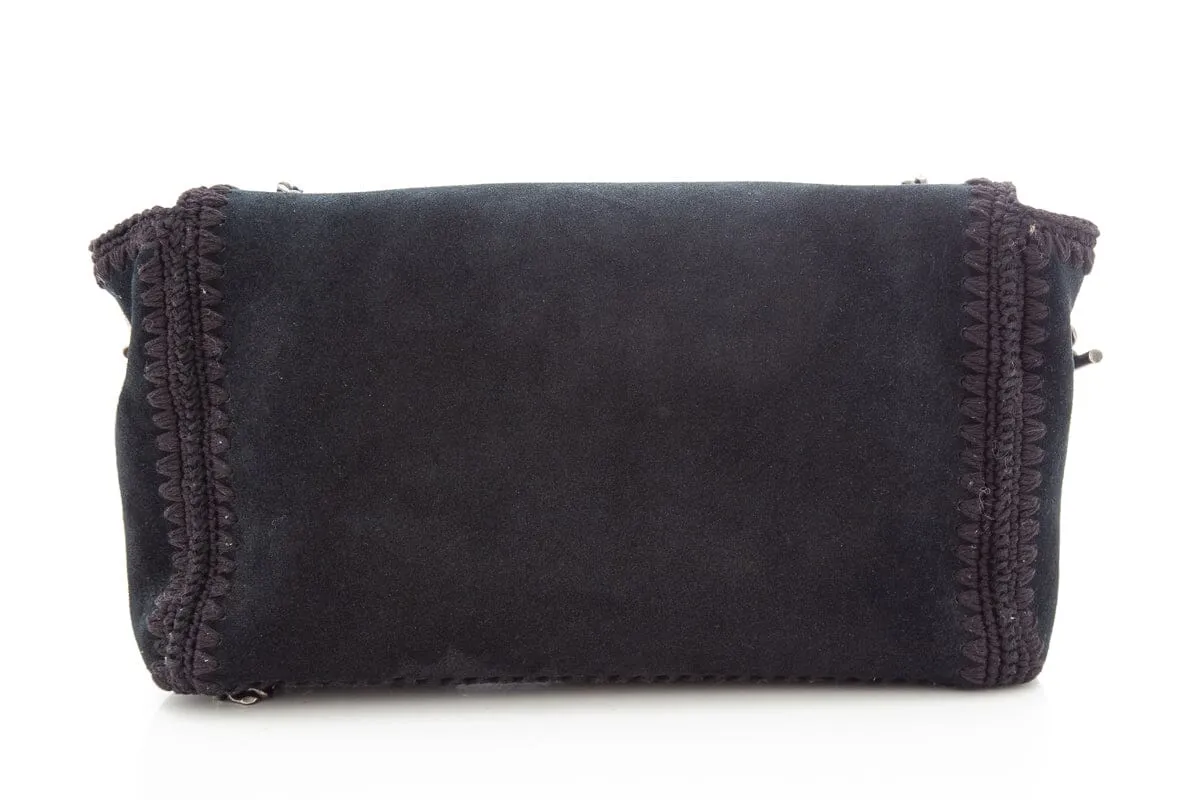 Saint Laurent Black Suede Kate Handbag with Tassel Detail