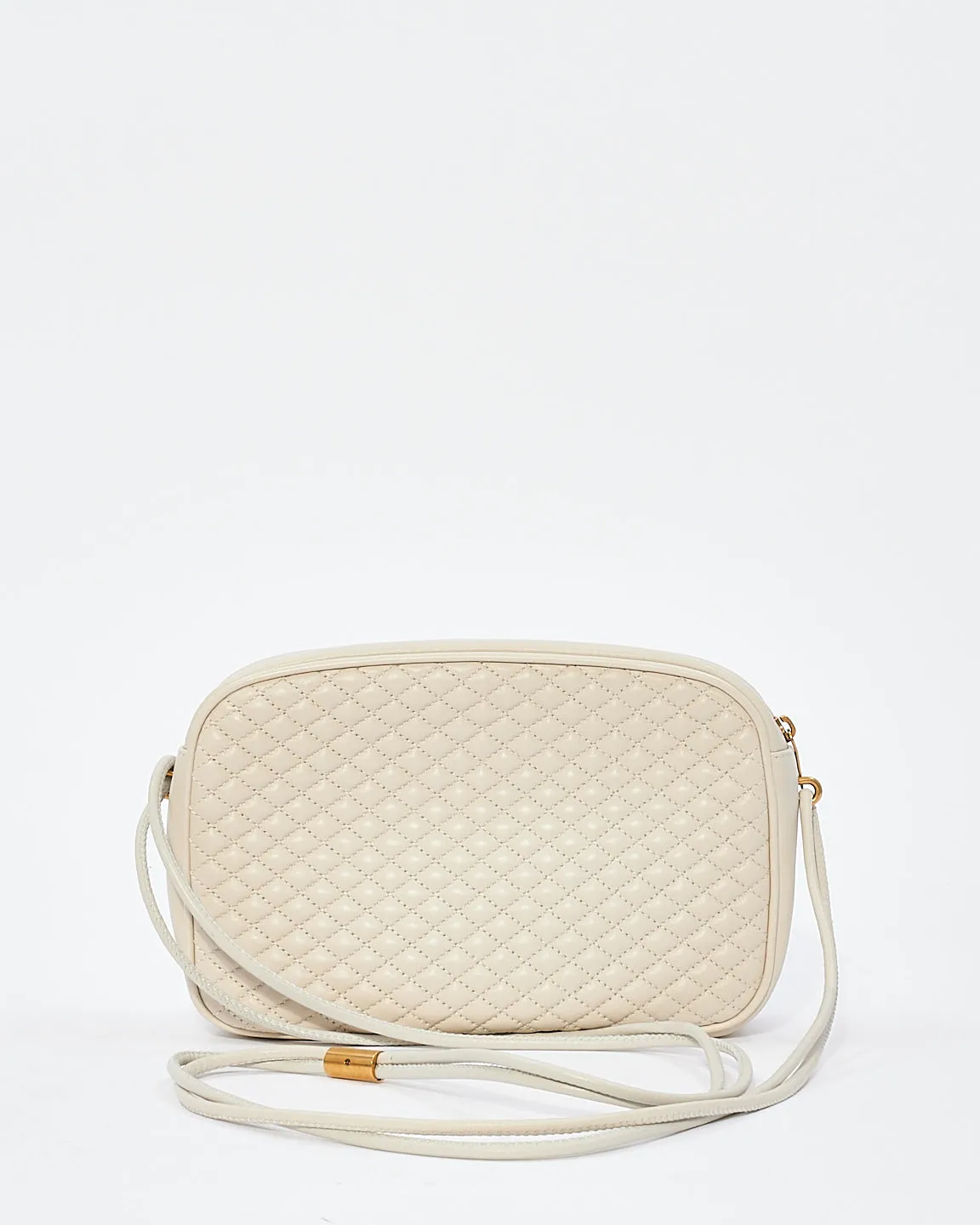 Saint Laurent Cream Leather Victoire Crossbody Handbag