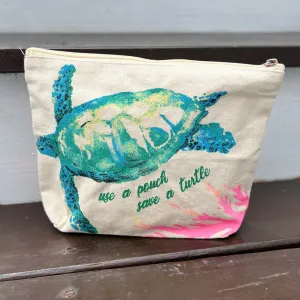 Save a Sea Turtle Canvas Pouch