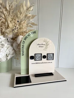 Semi   Arched Social Sign   Card Holder   Square Holder