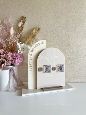 Semi   Arched Social Sign   Card Holder