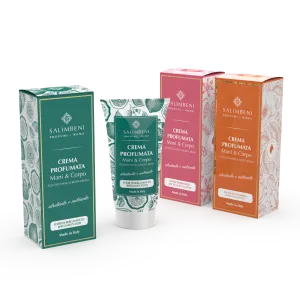 Set tre Creme Profumate per Mani e Corpo da 50ml (Elisir di Bergamotto   Incanto d'Ambra   Spezie di Bisanzio)