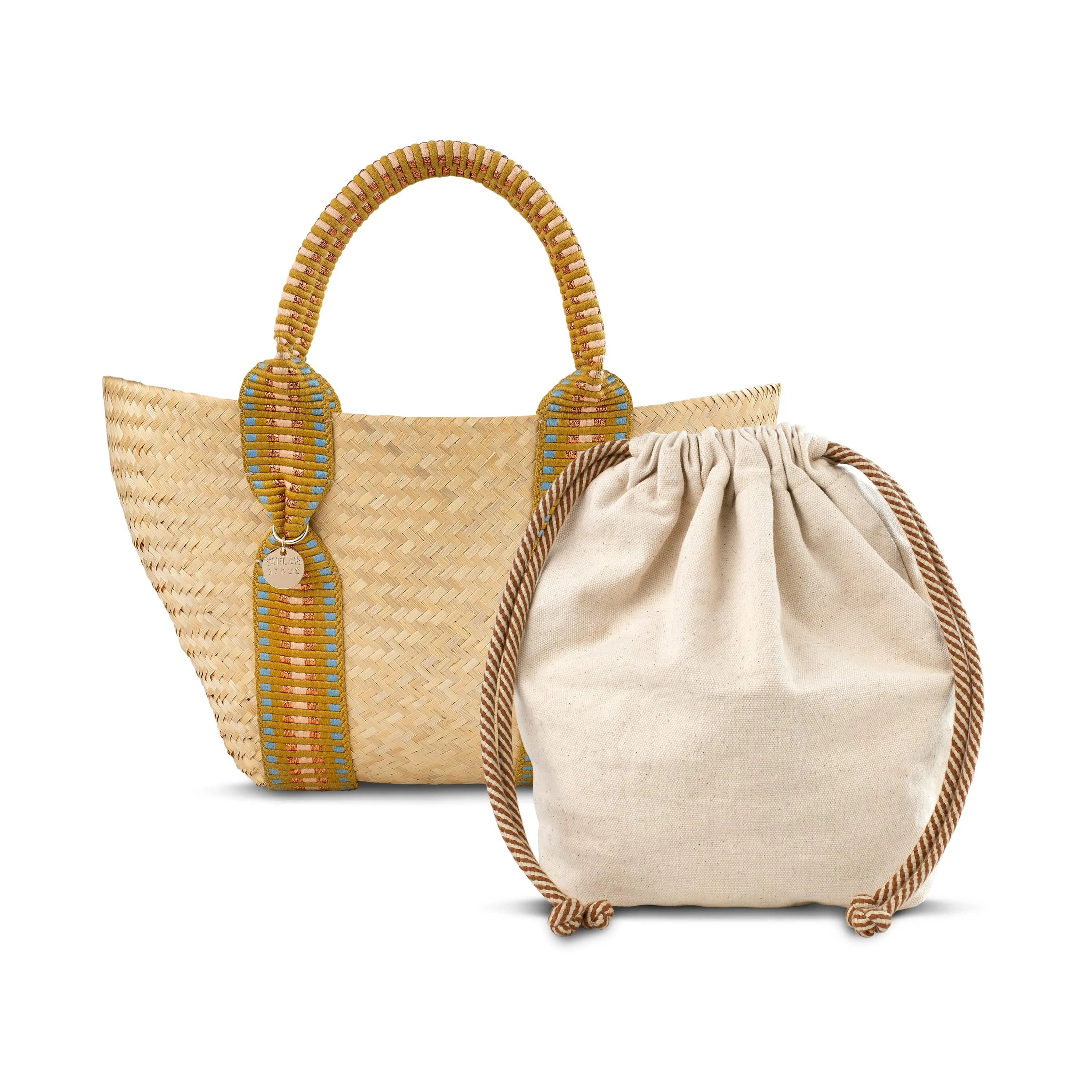 Siap Organic Bamboo Vegan Mini Tapered Handbag | Copper Stripe