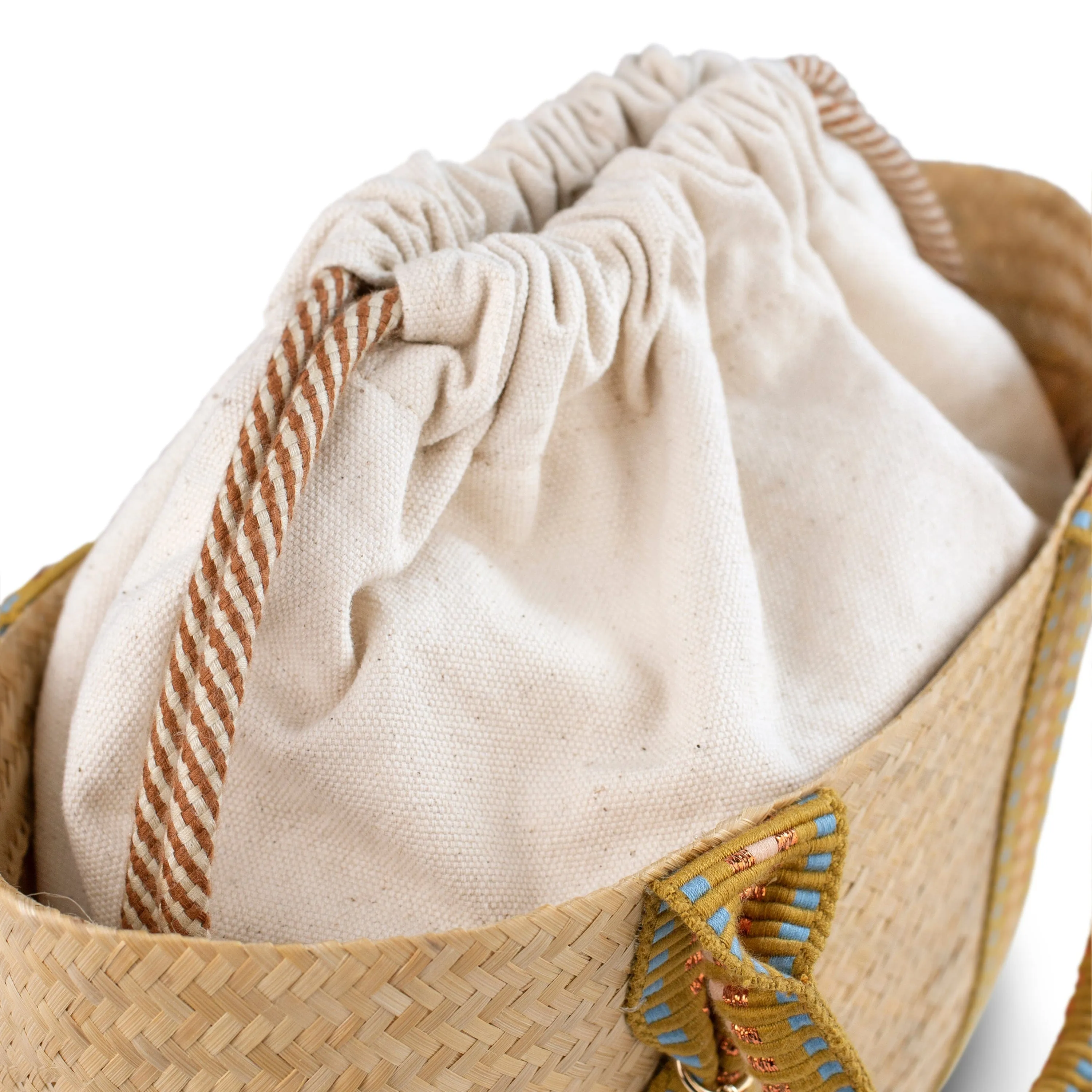 Siap Organic Bamboo Vegan Mini Tapered Handbag | Copper Stripe