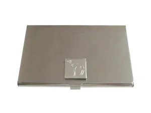 Silver Toned Etched Camel Business Card Holder