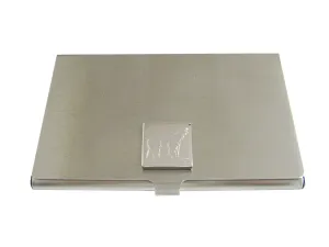 Silver Toned Etched Polar Bear Business Card Holder