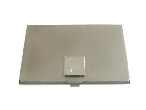 Silver Toned Etched Seagull Bird Business Card Holder
