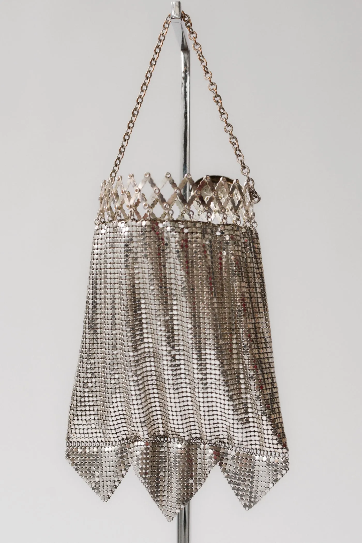 Silver Whiting & Davis Art Deco Handbag