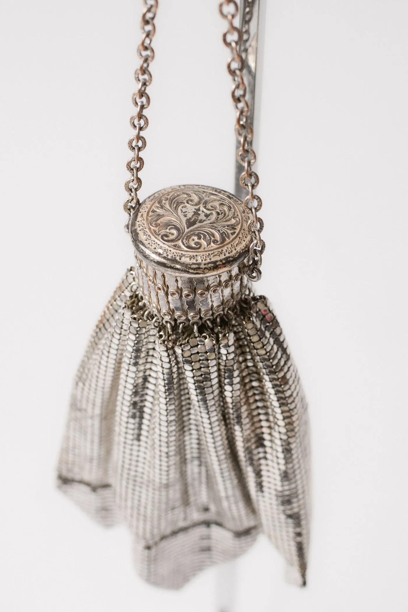 Silver Whiting & Davis Art Deco Handbag