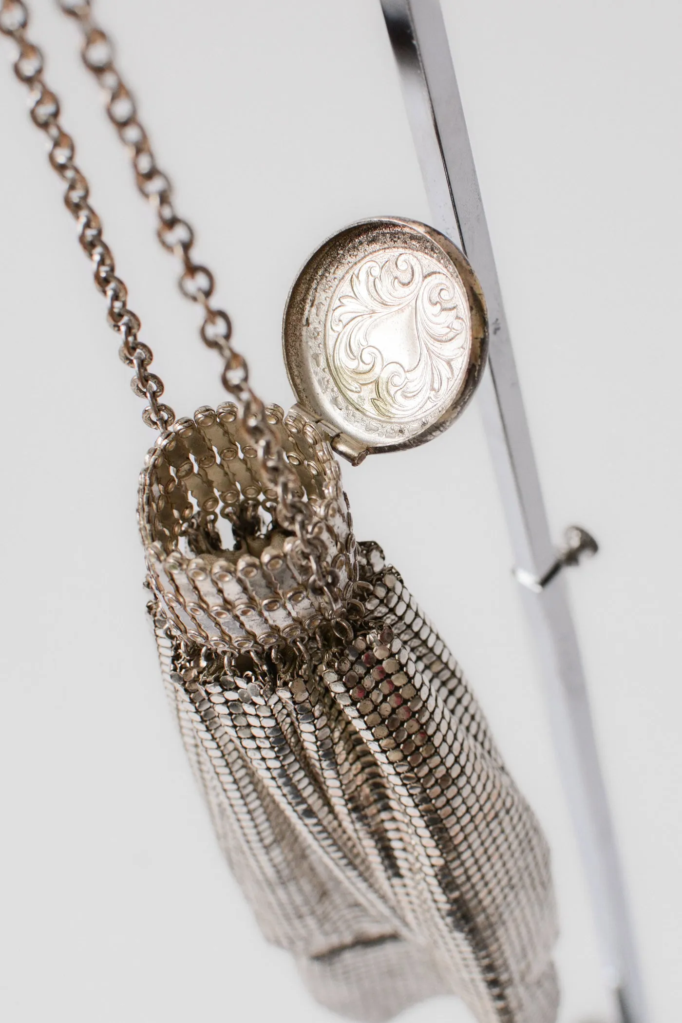 Silver Whiting & Davis Art Deco Handbag